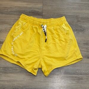 Athleta girl x Simone Biles athletic drawstring shorts Floor is Yours Sz 14